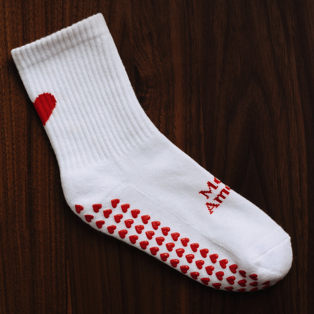 Mon Amour Heart Grip Socks