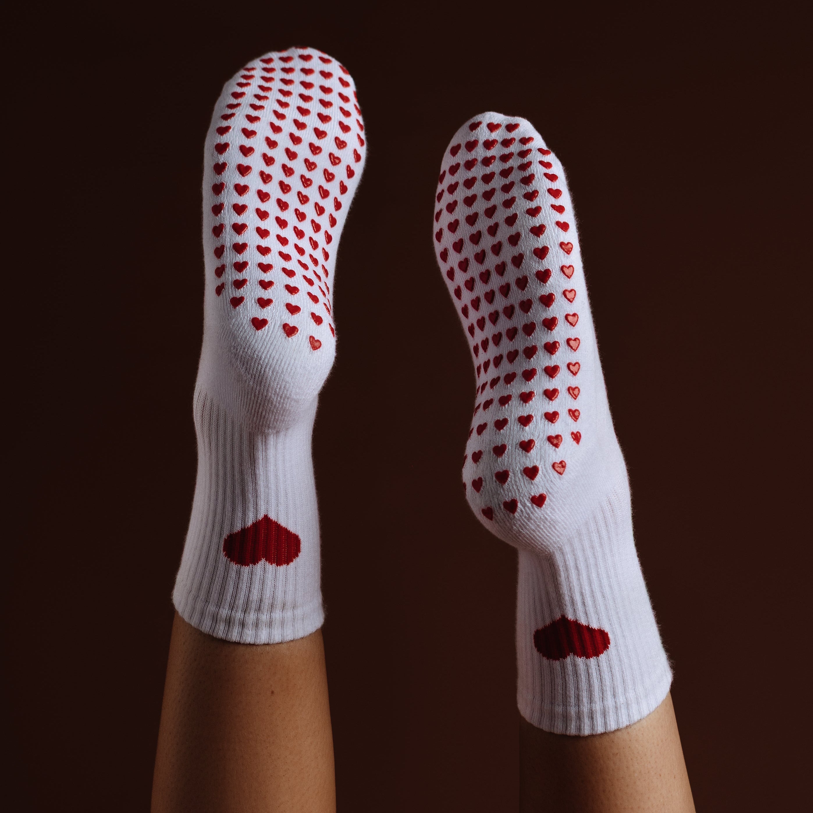 Mon Amour Heart Grip Socks